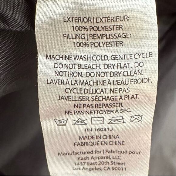 Socialite Vest Coat Black Quilted Front Zip Lightweight Boxy Puffer Plus 2X NEW - Picture 11 of 13